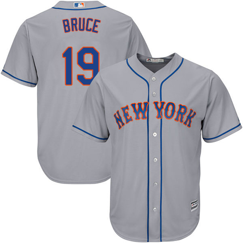 Mets #19 Jay Bruce Grey New Cool Base Stitched MLB Jersey - Click Image to Close